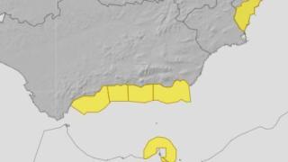 Aviso amarillo en Málaga por fenómenos costeros y rachas de viento superiores a los 60 km/h