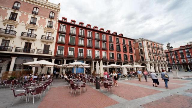 Una terraza en la Plaza Mayor de Valladolid