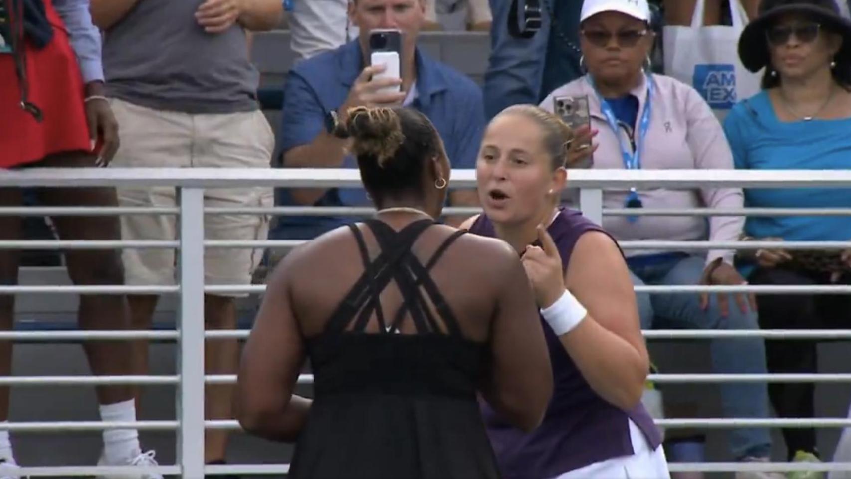 Ostapenko y su tensa pelea con Townsend en el US Open