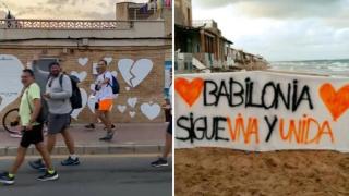 Vecinos de Guardamar marchan hasta la Subdelegación de Gobierno para frenar el derribo de las Casas de Babilonia