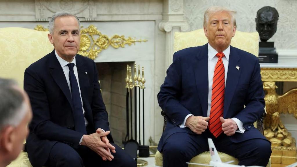 El primer ministro canadiense, Mark Carney, reunido con Donald Trump en el Despacho Oval, el pasado 6 de mayo.