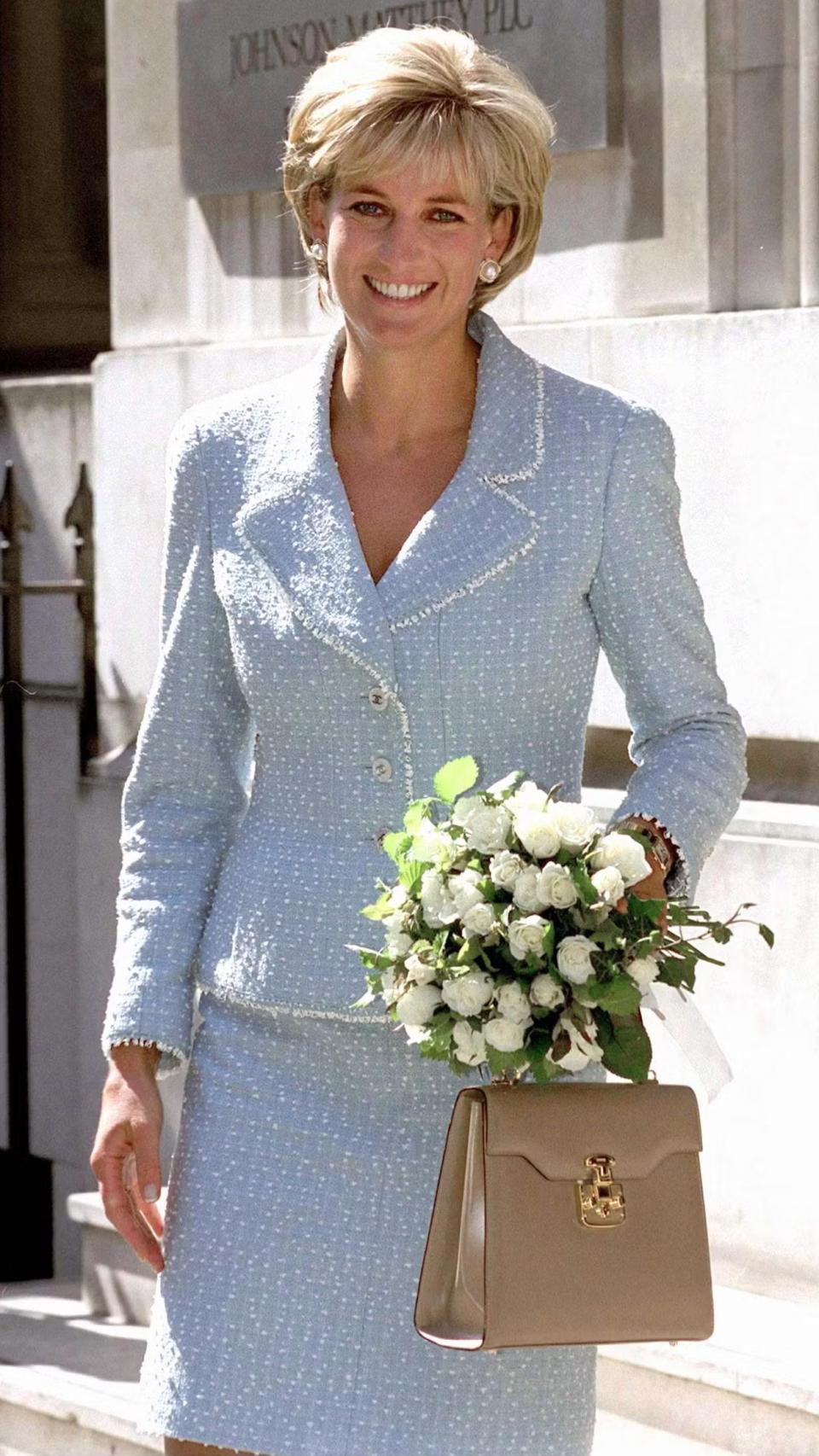 Detalle del Princess Diana Handbag de Lana Marks.
