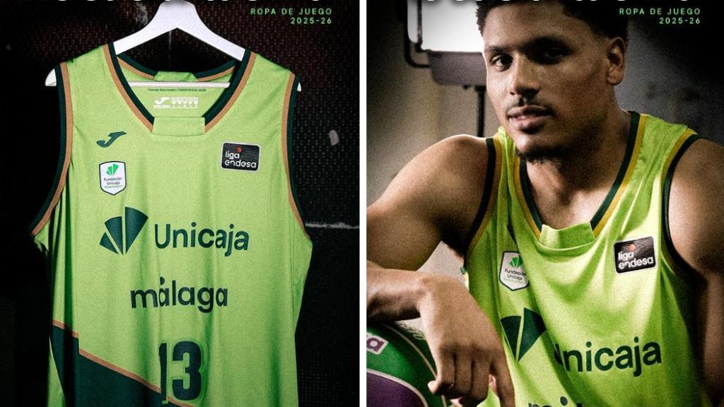 El Unicaja sorprende con una equipación verde lima para jugar como visitante