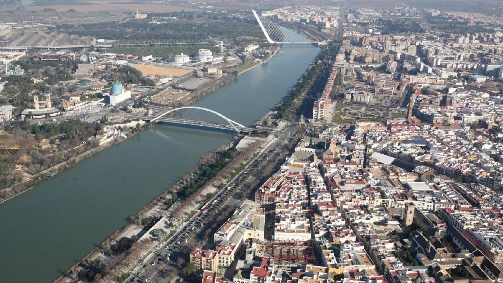 Vista aérea de Sevilla.