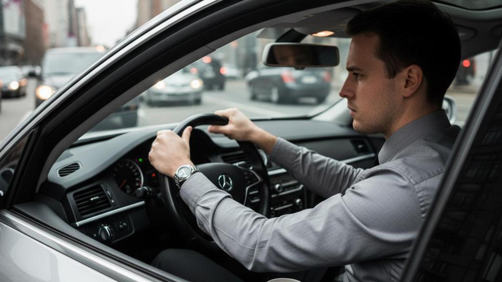 Composición de Jesús Alloza y el cuadro de un coche.