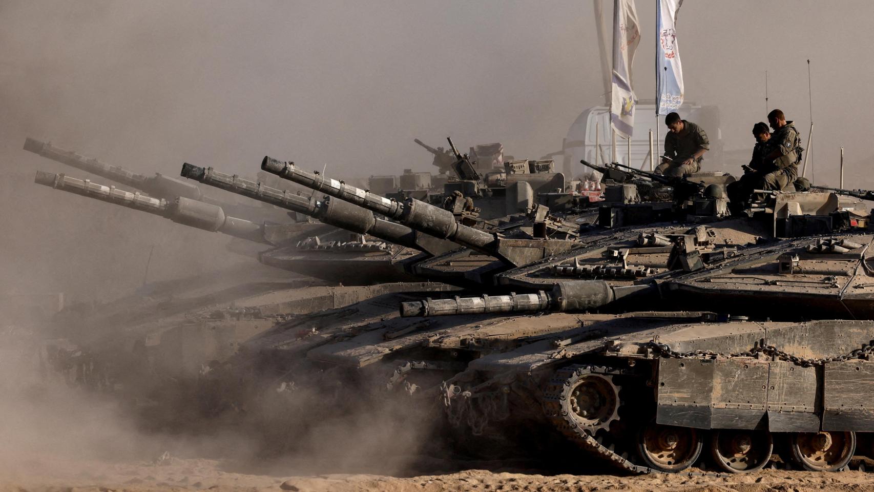 Tanques israelíes en Gaza.