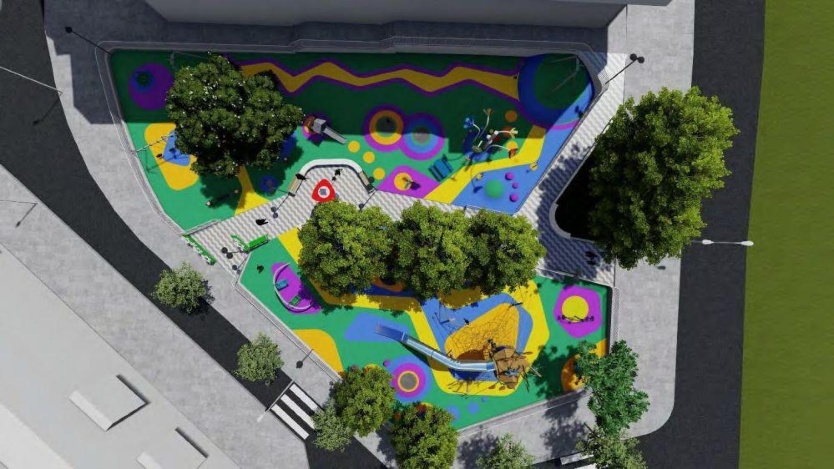 Infografía del nuevo macroparque infantil de Vigo