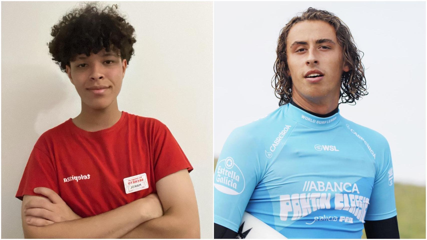 Maickol, a la derecha, y Iago, a la izquierda, dos jóvenes gallegos que empezaron a trabajar este verano a sus 18 y 19 años