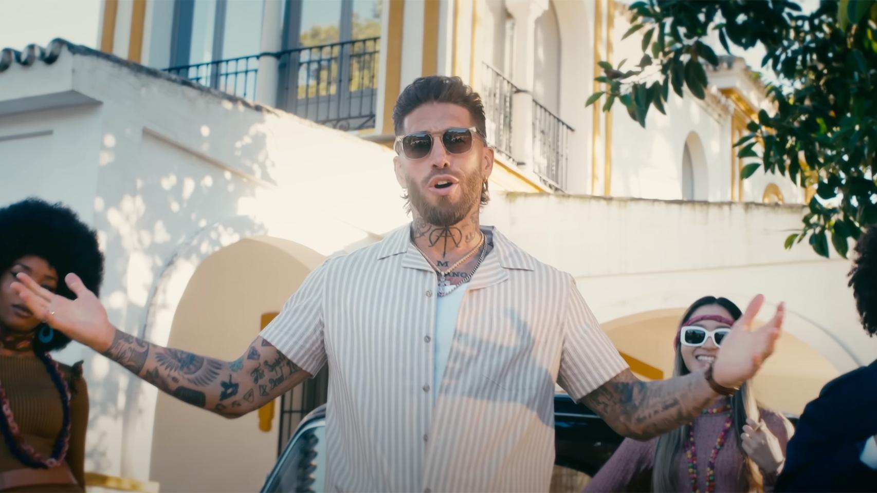 Sergio Ramos, en el videoclip de la canción 'No me contradigas'