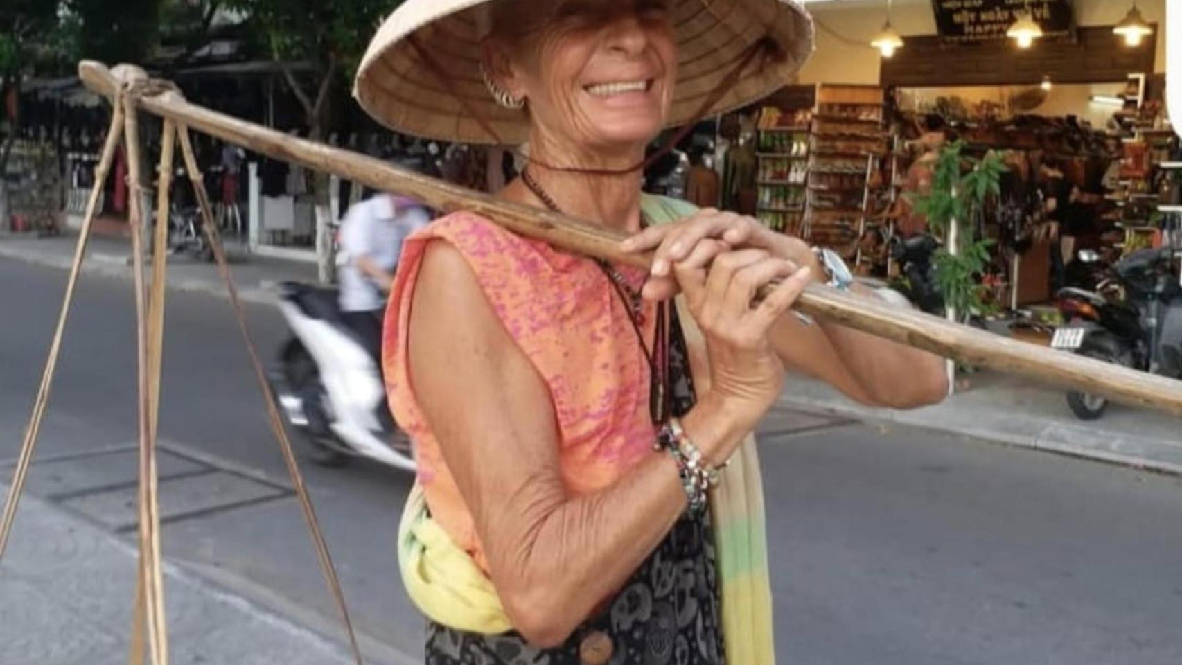 Matilde Muñoz durante uno de sus viajes al sudeste asiático.