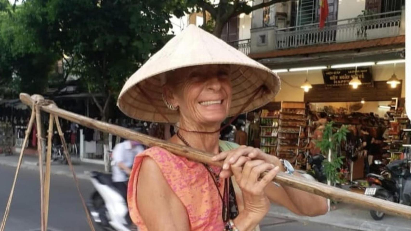 Matilde Muñoz durante uno de sus viajes al sudeste asiático.