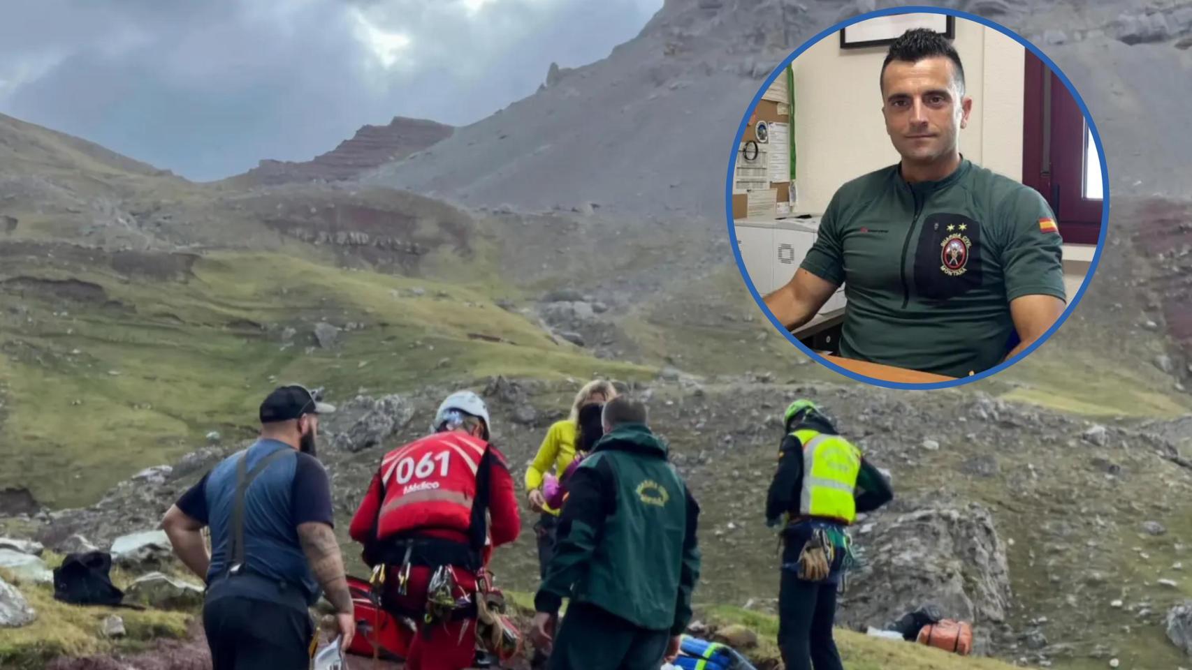 El responsable de los rescates en el Pirineo, Baín Gutiérrez.