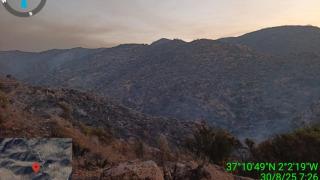 Continúan los trabajos para estabilizar el incendio de Lubrín, en Almería: "Una noche complicada"