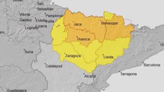 La Aemet pone en alerta a Aragón: aviso naranja por lluvias y tormentas con granizo en Huesca