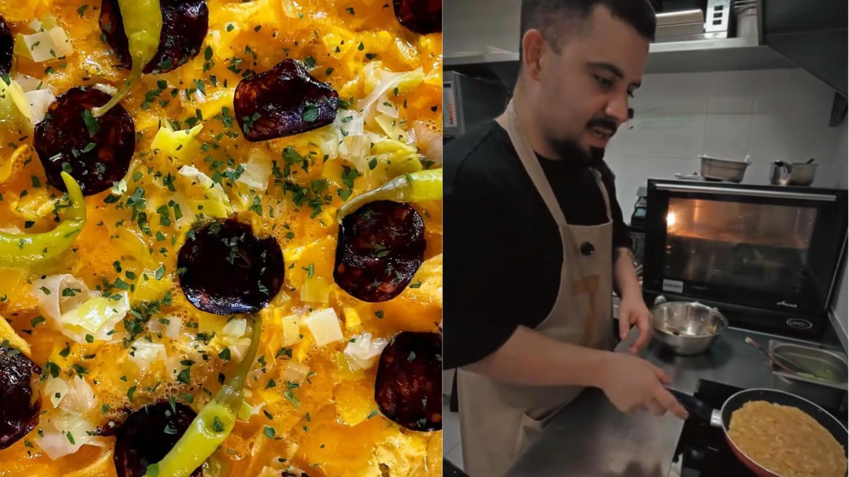 La 'tortilla vaga' del restaurante Sacha y el chef Nando.