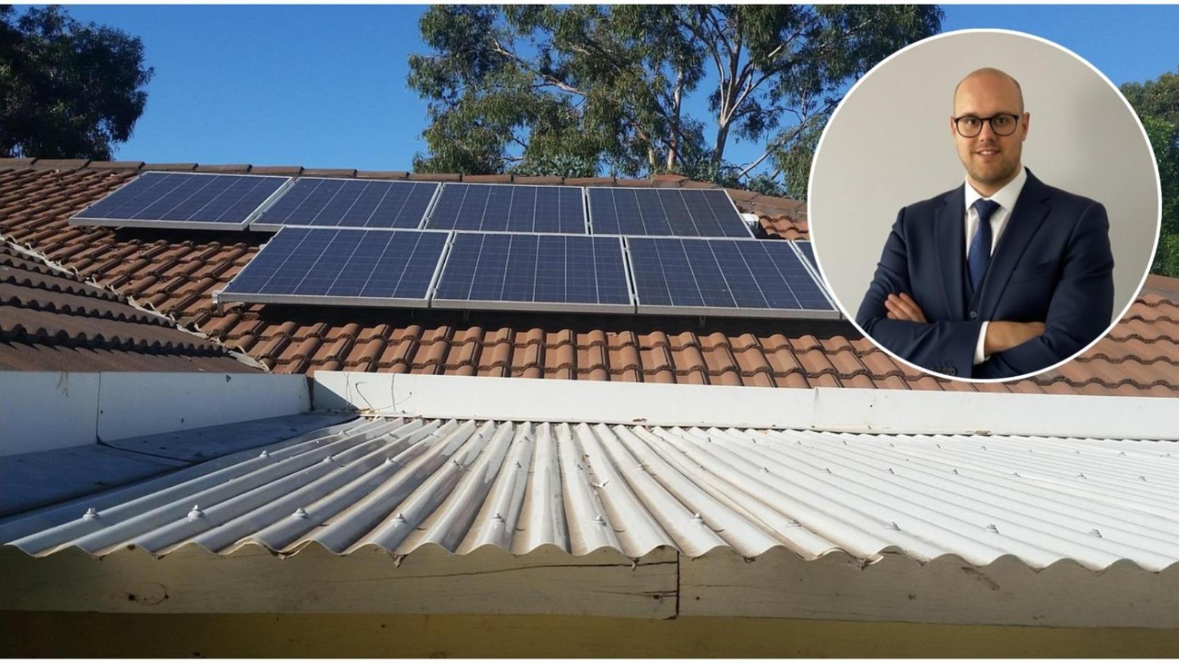 Montaje de Mario Nohales con placas solares.