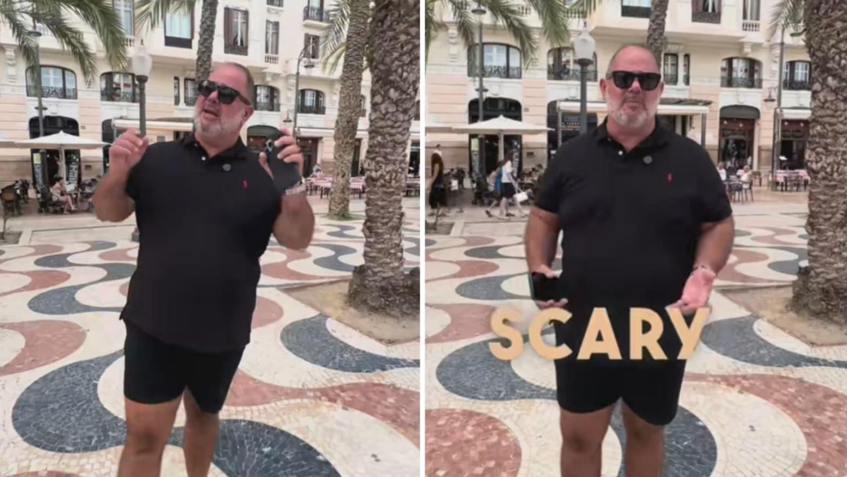 Robert, el turista británico que comparte su experiencia en TikTok.