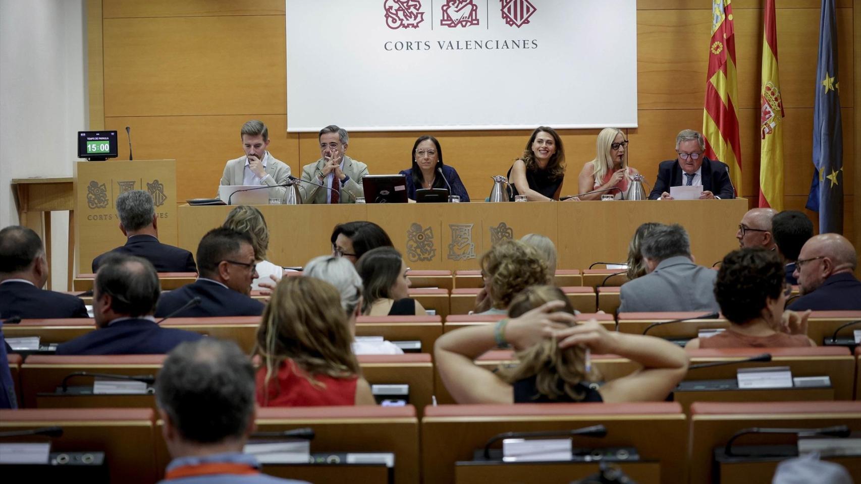 Imagen de la Diputación Permanente celebrada este lunes en Les Corts. José Cuéllar / Corts
