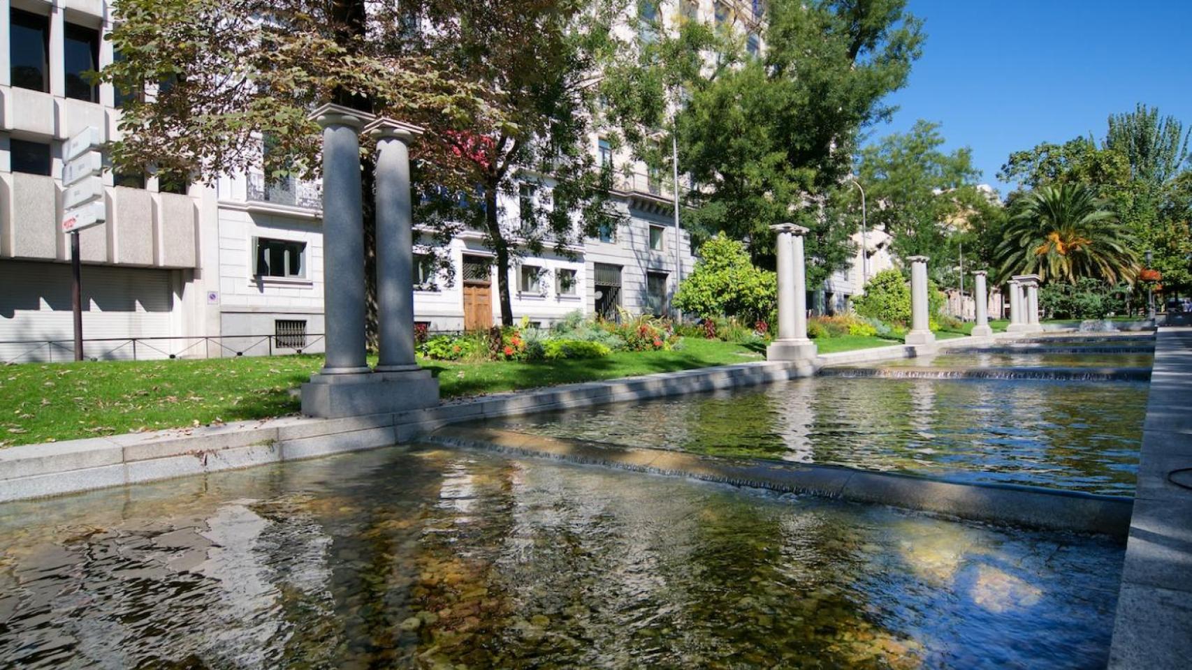 Fuente en el Paseo de Recoletos.
