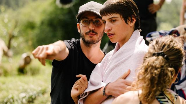 Jaume Claret Muixart y Jan Monter en el rodaje de Estrany riu. Foto: Elástica