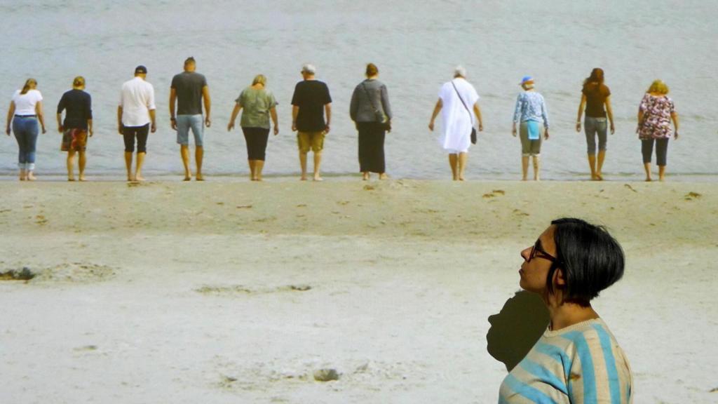 Maider López con una de su obras. Foto: Tabakalera