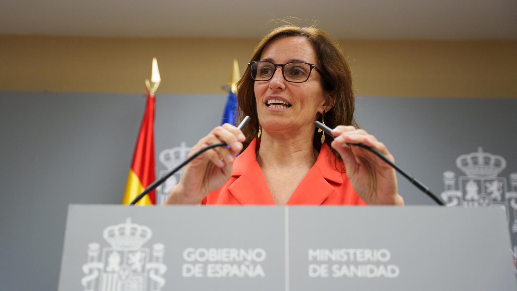 Mónica García, ministra de Sanidad anuncia los últimos avances del EM, del pasado 30 de julio. Imagen de archivo.