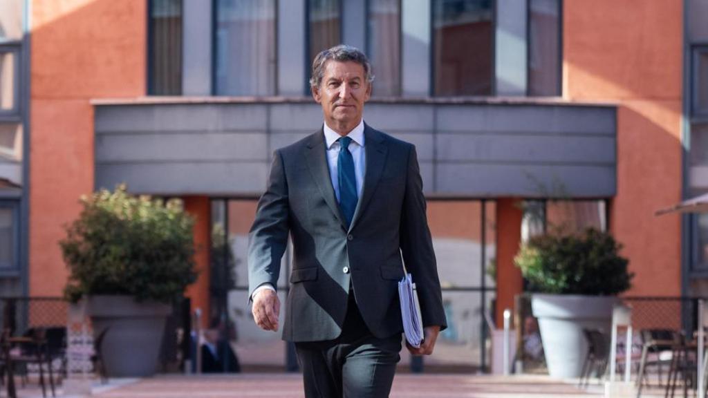 Alberto Núñez Feijóo, en Aranjuez, antes del Comité de Dirección del PP de este lunes.