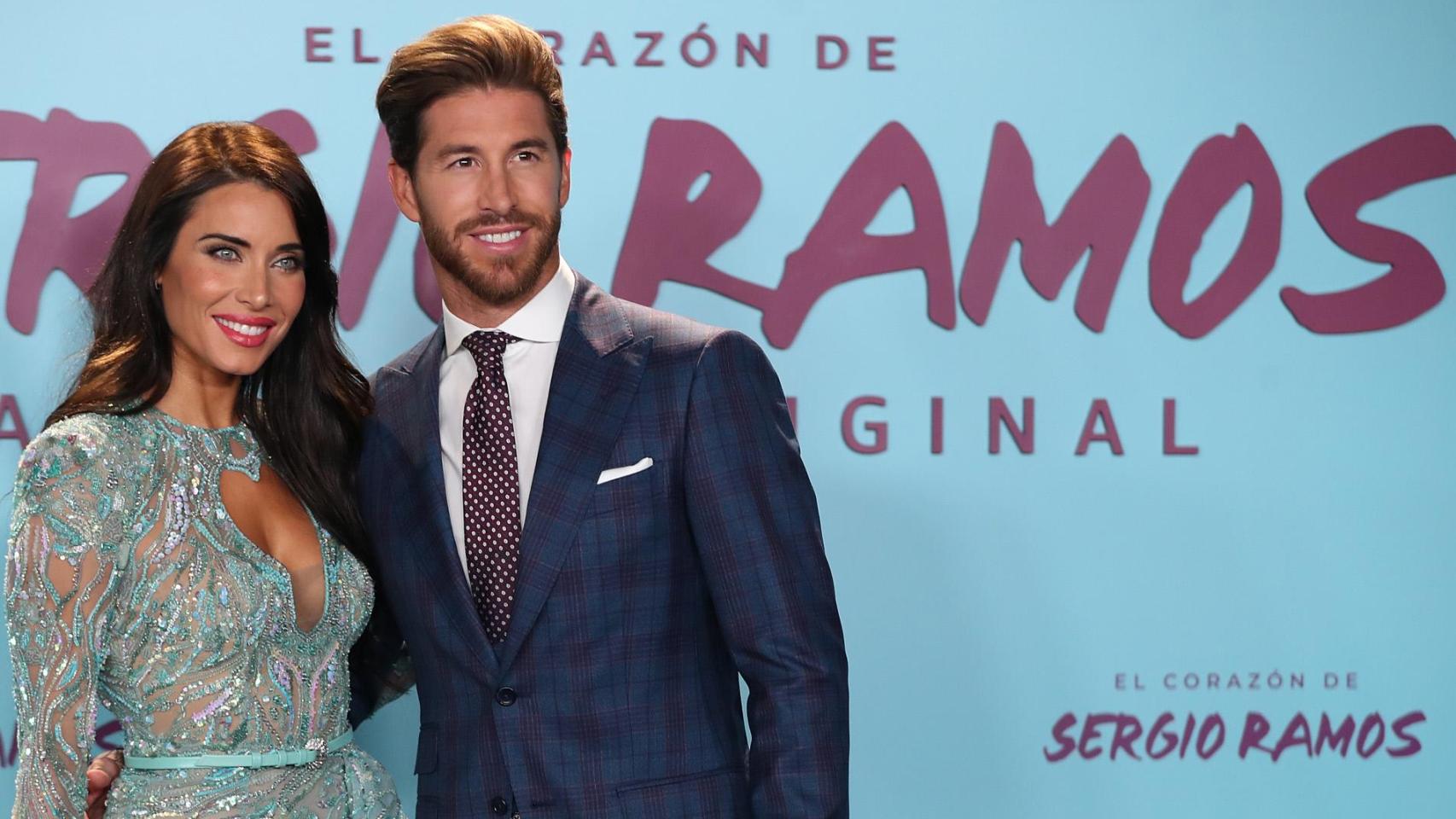 Pilar Rubio y Sergio Ramos juntos en las presentación del documental del futbolista.