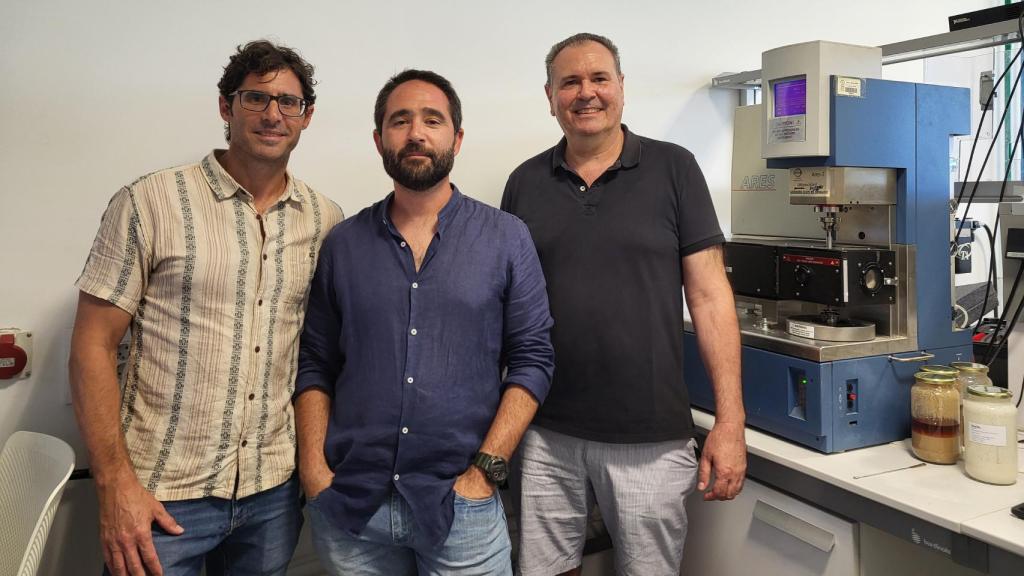 De izq. a dcha., José Enrique Martín Alfonso, Manuel Trejo Cáceres y José María Franco Gómez