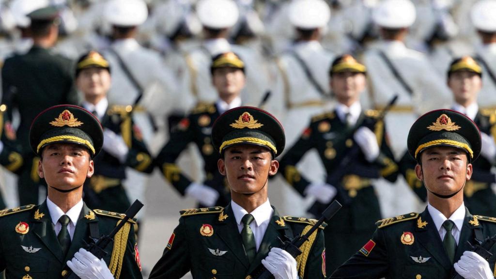 Archive image of the military parade in China.
