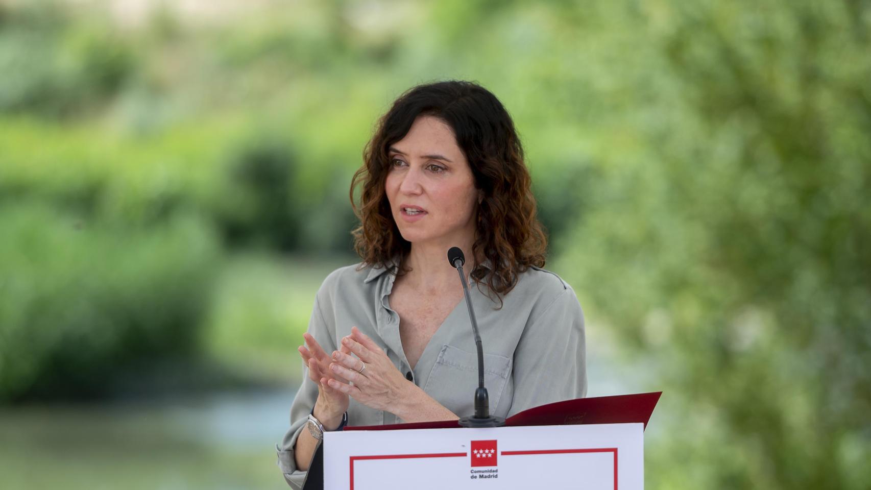 Isabel Díaz Ayuso durante un acto de la Comunidad de Madrid.