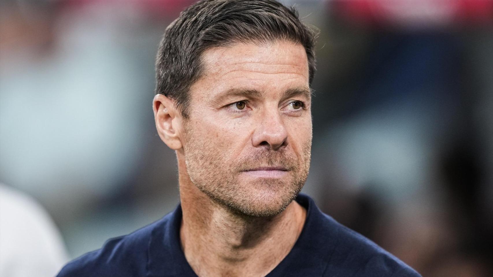 Xabi Alonso, antes de un partido del Real Madrid