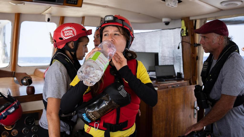 Antonella González se prepara para una operación de rescate.