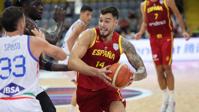 Willy Hernangómez, durante el España-Italia de este martes.