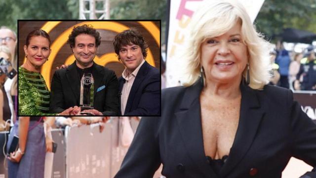 Bárbara Rey y los jueces de 'MasterChef', en un fotomontaje de BLUPER.