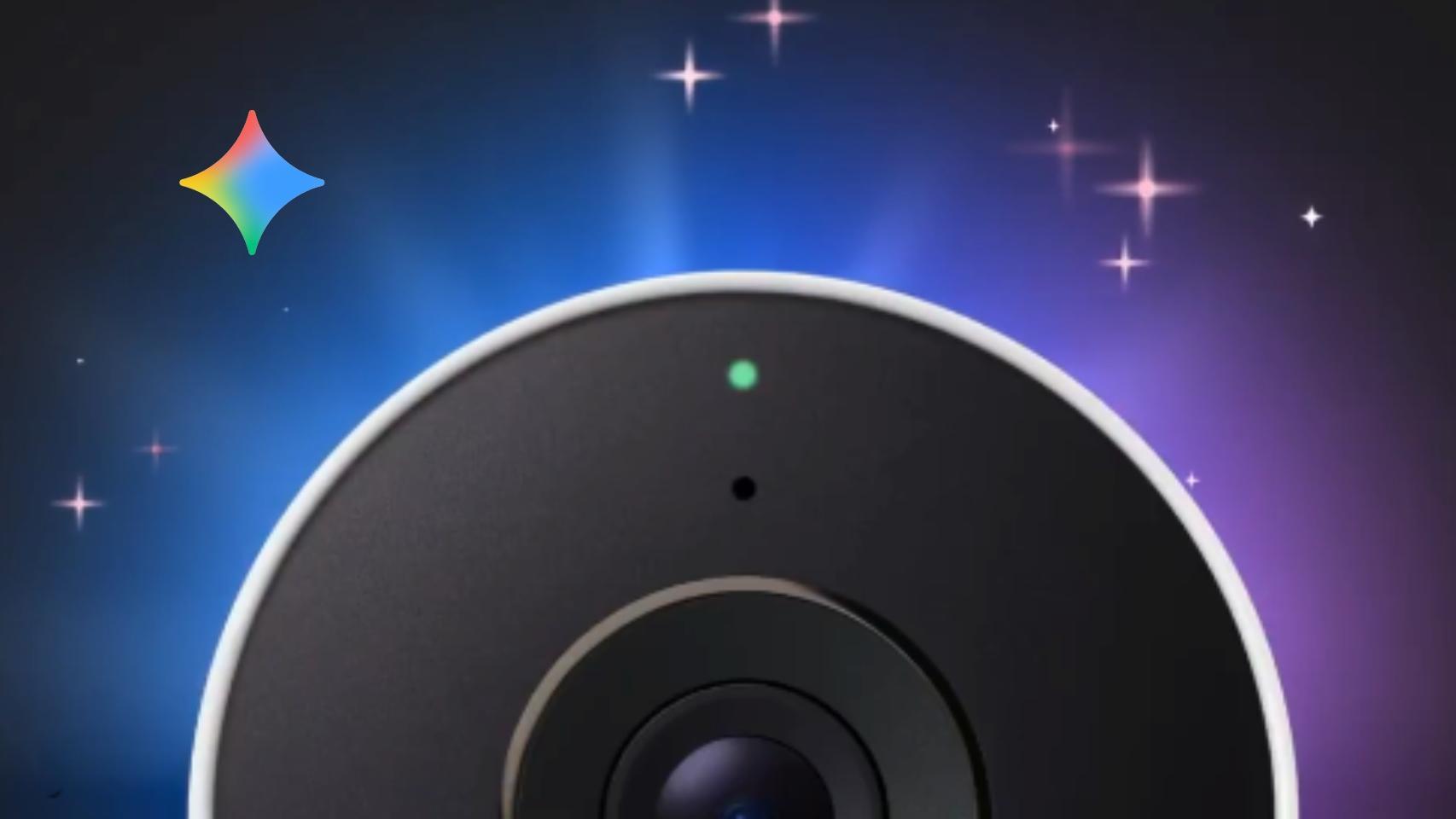 Logo de Gemini y cámara Nest