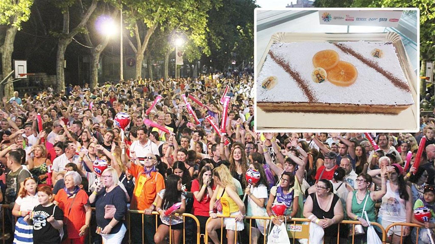 Imagen un Récord Guinness anterior y del postre de San Lorenzo