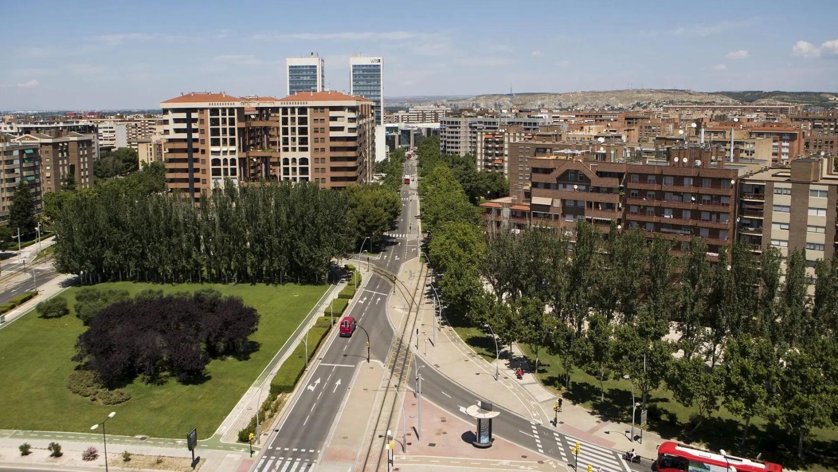 El barrio del Actur, desde arriba.