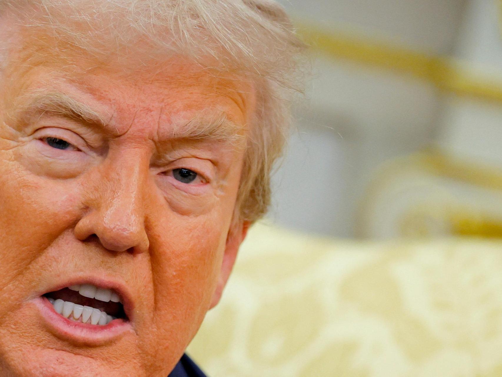 Donald Trump, durante la recepción en el Despacho Oval de su homólogo polaco, Karol Nawrocki.