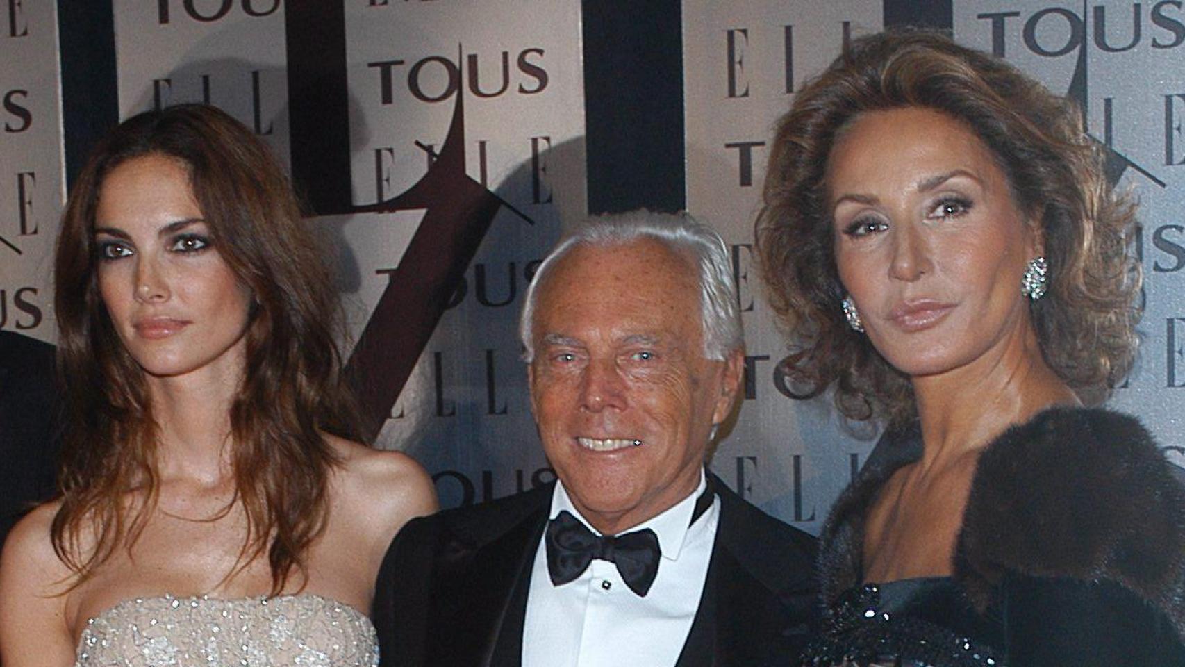 Eugenia Silva, Giorgio Armani y Naty Abascal, en los Premios ELLE 2006.