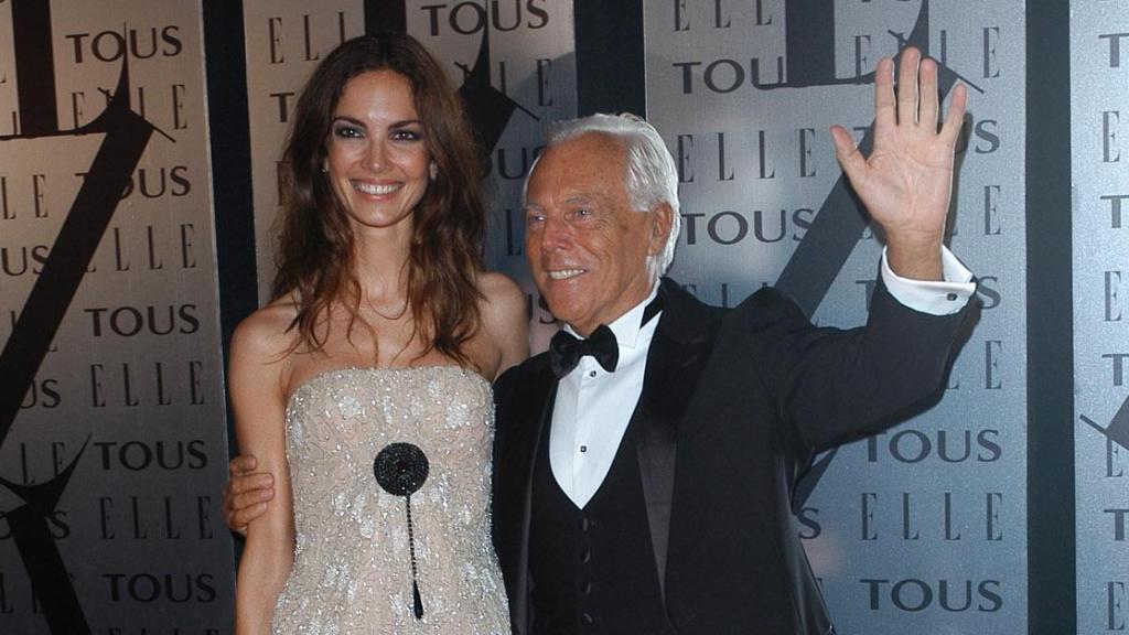 Eugenia Silva y Giorgio Armani, en los premios Elle 2006.