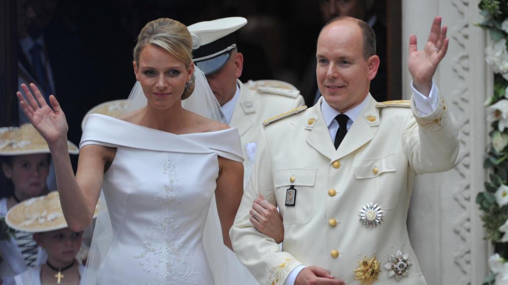 Charlene y Alberto de Mónaco, el día de su boda.