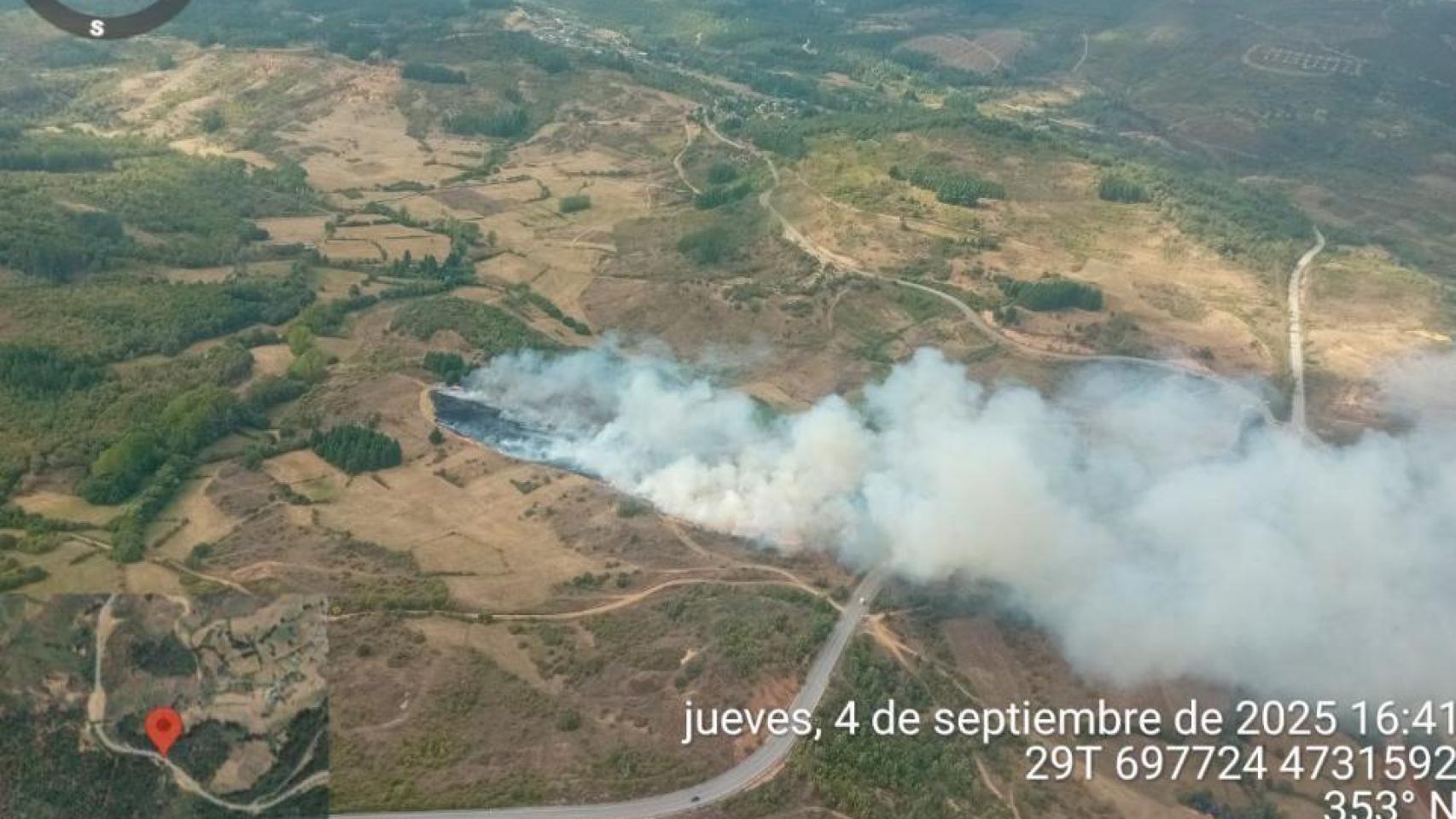 Un nuevo incendio declarado en Berlanga del Bierzo