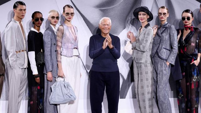 Imagen de archivo de Giorgio Armani en uno de sus últimos desfiles.