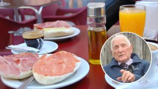 El desayuno con fama de insano en España que este médico de 102 años toma a diario: "Lo tomo a las 6.30 de la mañana"