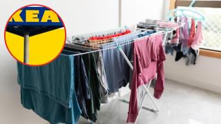 Ikea tiene la solución para tender la ropa en pisos pequeños: tendedero colgante, plegable y por 4 euros