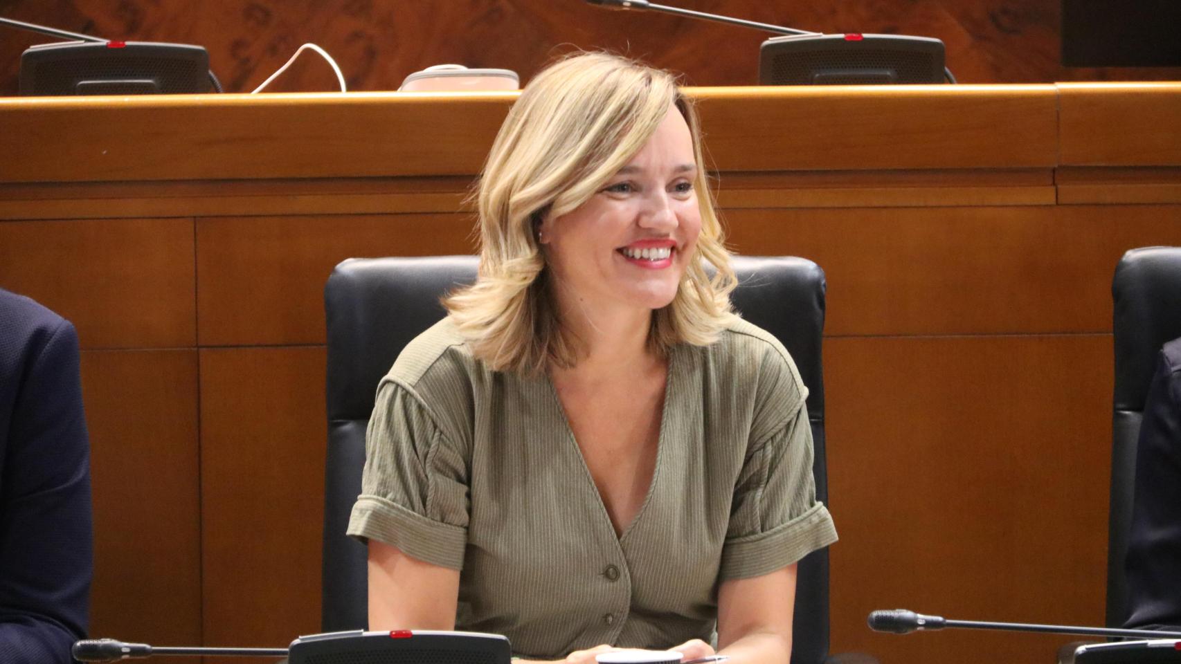 Pilar Alegría, en las Cortes de Aragón