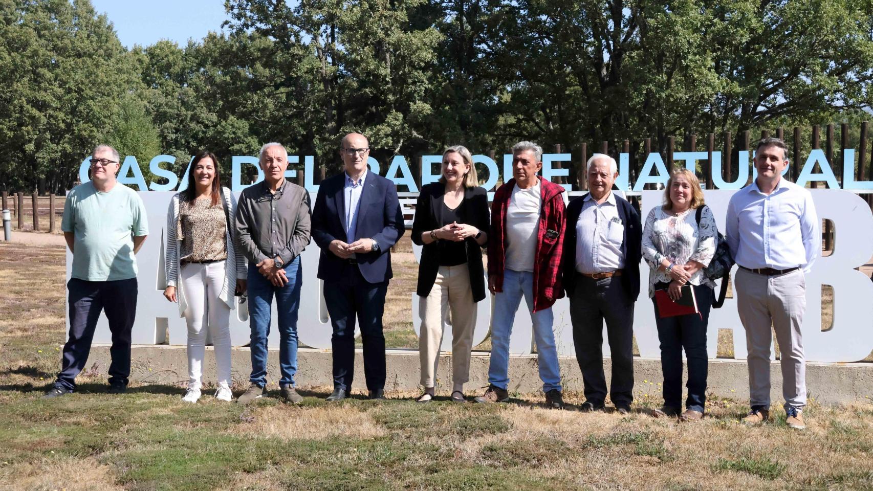 La vicepresidenta de la Junta, Isabel Blanco, durante su reunión con los alcaldes de Sanabria, este viernes