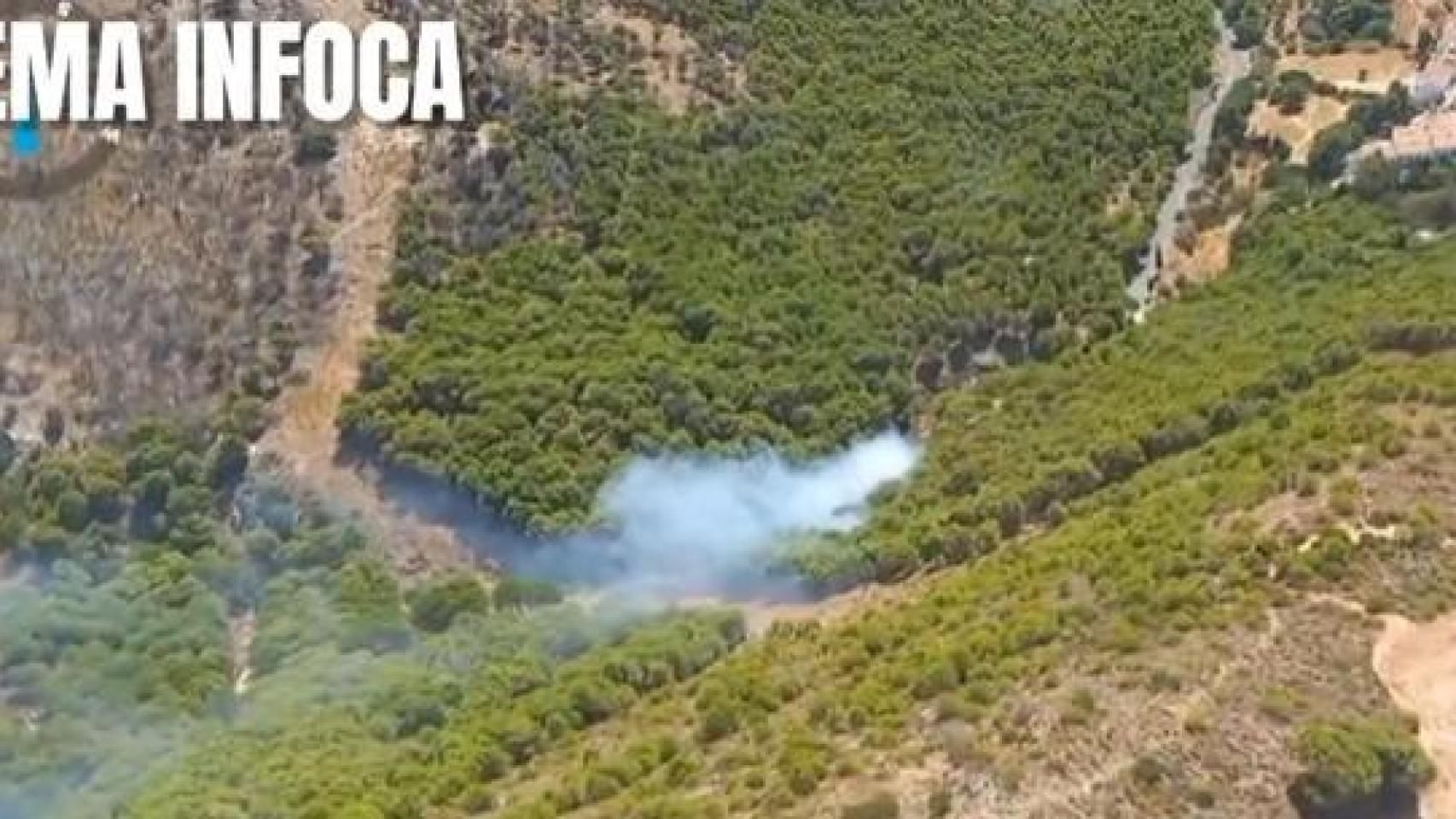 Una imagen del humo.