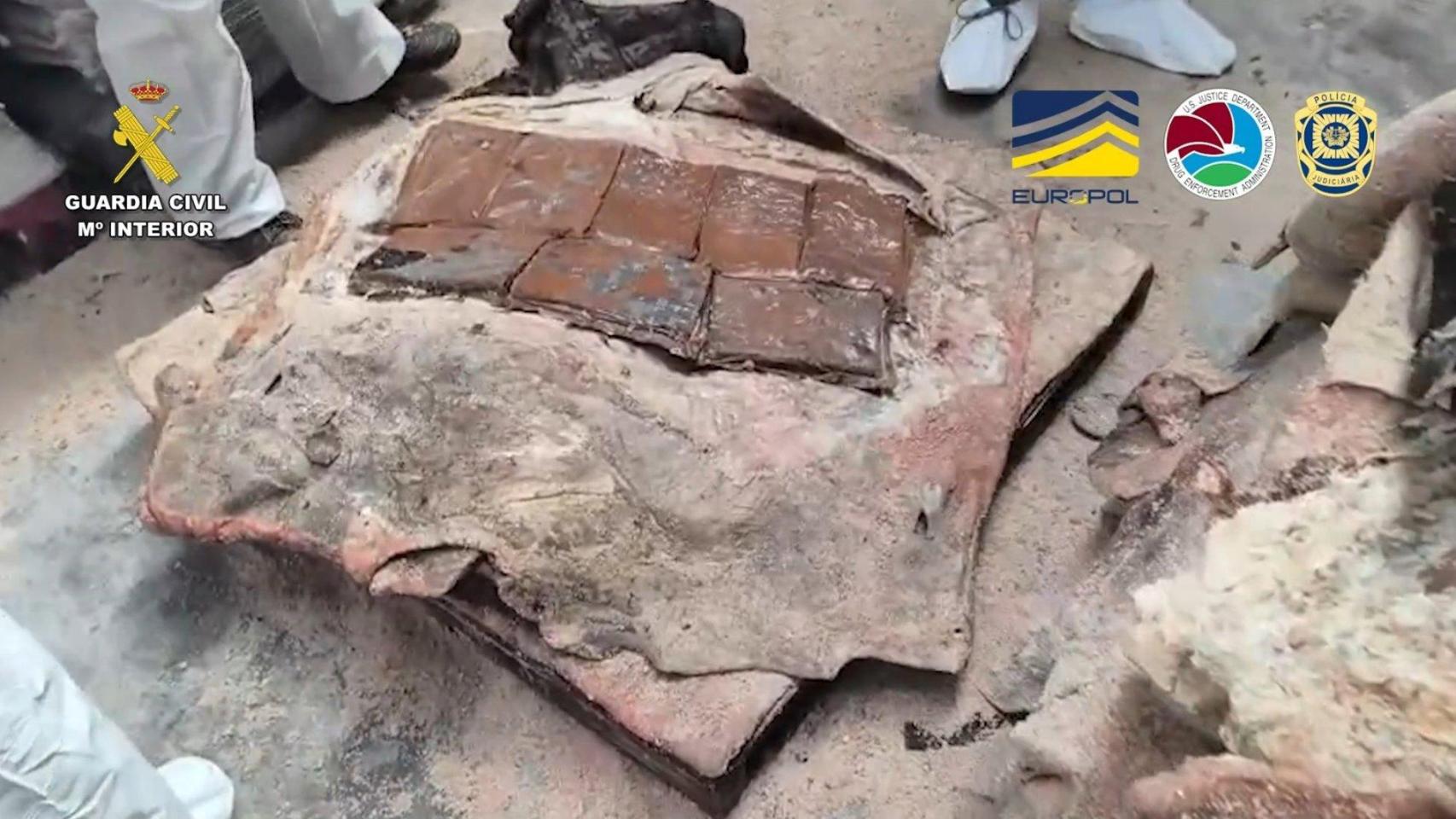 Cocaína intervenida en el marco de la 'Operación Olimpia', llevada a cargo por la Guardia Civil.